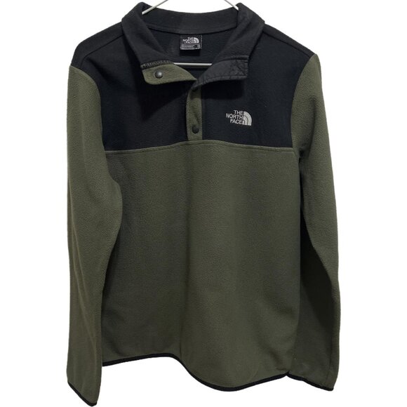 1167 The North Face 3/4 Snaps Long Sleeve Fleece Pullover - Picture 1 of 2